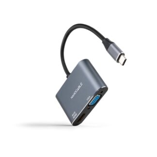 CONVERSOR USB-C/M A HDMI/H-VGA/H 4K GRIS 15 CM