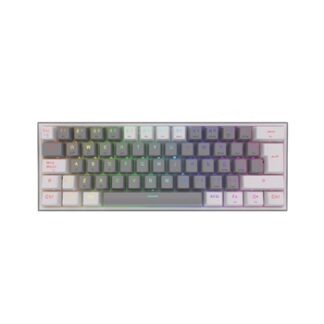 Redragon - FIZZ PRO Teclado Mecanico Gaming Inalámbrico RGB Español LA Gris/Blanco