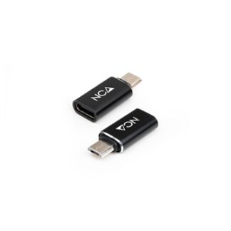 ADAPTADOR MICRO USB/M A USB-C/H, ALUMINIO NEGRO