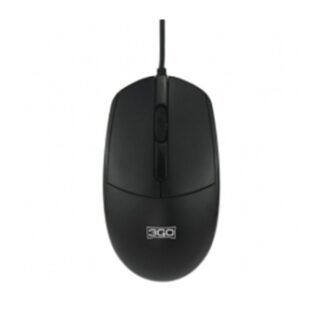 3Go MMAUS - Ratón Maus - USB - Negro - 1000dpi