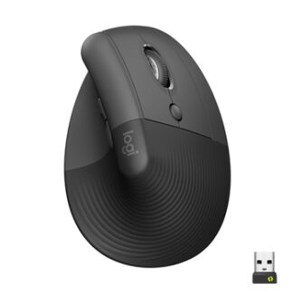 Ratón Ergonómico Inalámbrico por Bluetooth/ 2.4GHz Logitech Lift Vertical Ergonomic Mouse/ Hasta 4000 DPI/ Grafito