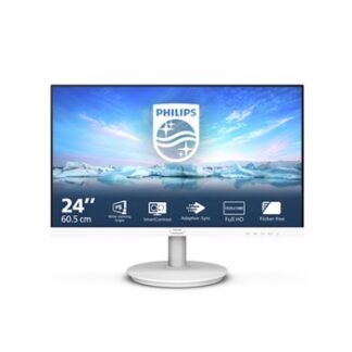 Monitor Philips 241V8AW 23.8"/ Full HD/ Multimedia/ Blanco