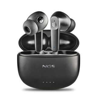 NGS Artica Hush Auriculares Bluetooth 5.3 TWS ANC - Conexion Automatica - Asistente de Voz - Autonomia hasta 4h - Base de Carga - Color Negro