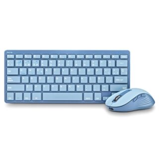 NGS Fantasy Pack Teclado Compacto Silencioso + Raton Silencioso 1600dpi 5 Botones - Conexion 2,4GHz, BT1 y BT2 - Color Azul