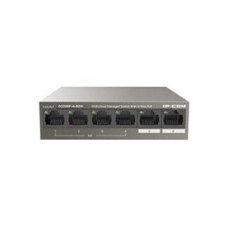 IP-COM G2206P-4-63W - Switch 6 puertos Gigabit 10/100/1000 - 4 puertos PoE - Metálico - Gestionable - Cloud - ProFi App - Reseteo PoE remoto