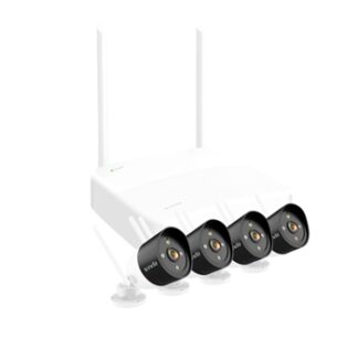 Tenda K4W-3TC - Kit de videovigilancia - 4 canales - 4 cámaras - IP66 - Sobremesa/techo - WiFi - 2,4Ghz - HDMI - VGA - 1 x LAN - 1 x SATA - 1 x USB