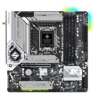 Placa base 1700 microATX Asrock B760M Steel Legend WiFi - 4xDDR5 (Hasta 256GB 7200Mhz OC) - 4xSATA - 3xM.2 Gen4 - RAID 0/1/5/10 SATA - USB 2.0 (4/2) - USB 3.2 (5/2) - 1xUSB-C - HDMI - DP - Wifi ax