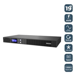 SAI Línea Interactiva Phasak Protekt Slim Rack/ 1500VA-900W/ 4 Salidas/ Formato Rack
