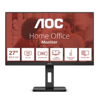 Monitor Profesional AOC 27E3QAF 27"/ Full HD/ Multimedia/ Regulable en altura/ Negro