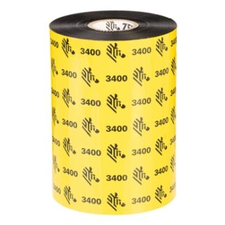 ZEBRA 3400 Ribbon wax/resin 83mm x 450m.(cera/resina) Industrial printers 25mm (6x)
