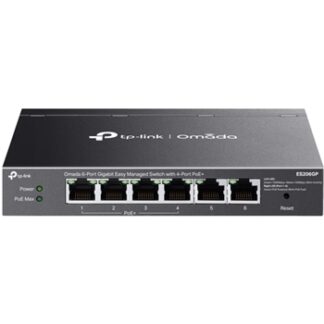 Tplink Omada ES206GP 6P 4xLANGb PoE+ 2xLANGb 65W TOTAL METAL