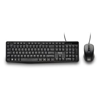 NGS - Combo teclado + raton COCOA KIT V2 con conexion por cable - teclado con 12 teclas multimedia y raton de 100 dpi