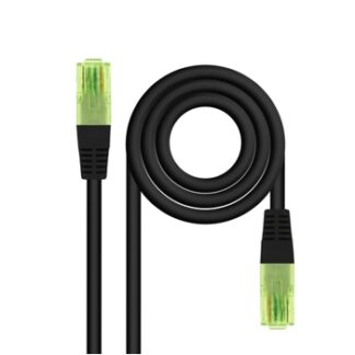 CABLE RED CAT.6 UTP AWG26 CCA, NEGRO, 0.5 M
