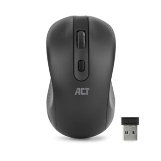ACT - Ratón inalámbrico, Bulk, receptor nano USB, 1000 ppp, negro