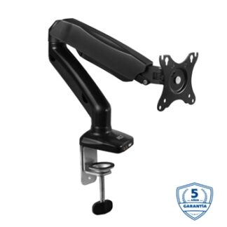 ACT - Soporte para monitor de 32", resorte de gas, 1 monitor + USB 3.2 + Audio