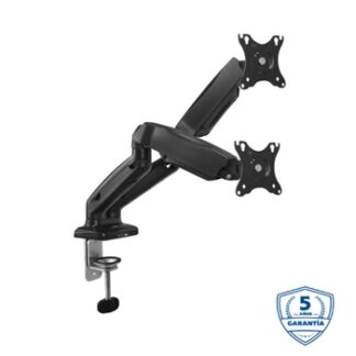 ACT - Soporte para monitor de 32", resorte de gas, 2 monitores + USB 3.2 + Audio