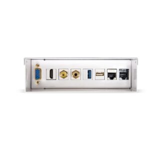 Nanocable - Caja de conexiones multimedia de pared VGA + HDMI + JACK3.5 + RCA + 2xUSB + 2xRJ45, Blanco
