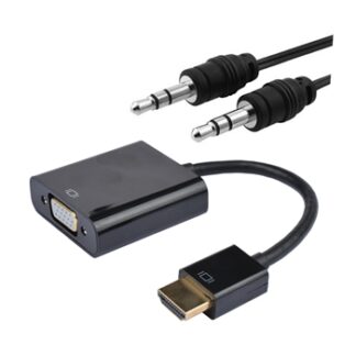 Nanocable - Adaptador HDMI a VGA - conexión HDMI/M a VGA/H + MiniJack 3,5mm - Alta calidad de imagen