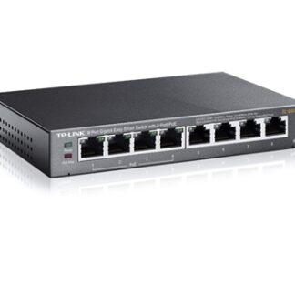 TP-Link - Switch TL-SG108PE - 8 Puertos Gigabit 10/100/1000 - 4 puertos POE 802.03af Max 55W - Gestionable EasySmart - Carcasa Metalica