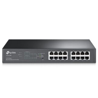 TP-Link - Switch TL-SG1016PE - 16 puertos 10/100/1000 Gigabit - 8 puertos POE+ - Gestionable EasySmart - Carcasa Metalica