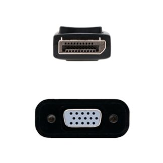 Nanocable - Conversor Displayport a SVGA, Displayport /M-SVGA/H, negro, 15 cm