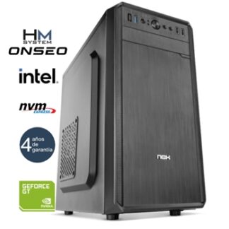 HM System Solano C8+ - Minitorre MT - 12ª gen - Intel Core i5 12400F - 16GB DDR4 - 500GB SSD M.2 NVMe - GT 1030 2GB dedicada - USB 3.0 - 4 años garantía - 30 días DOA