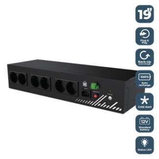Unidad de Distribución para Alimentación Phasak COMPACT 800 VA/ 9A/ 8x Schuko/ Formato Rack 2U