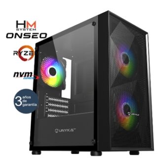 HM System Ryzen Gaming Core Gold - MT RGB - AMD Ryzen 5 5600X - 16GB - 500GB M.2 NVMe - RTX 5050 8GB - 500W 80+ Bronze - 3 años garantía - 30 días DOA