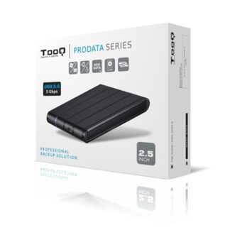 TooQ - Carcasa aluminio de HDD / SSD TQE-2530B - 2.5" - SATA3 - USB 3.0 - Negra