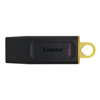 Kingston - Exodia Memoria USB 128GB - USB 3.2 Gen 1 - Con Tapa - Enganche para Llavero - Color Negro