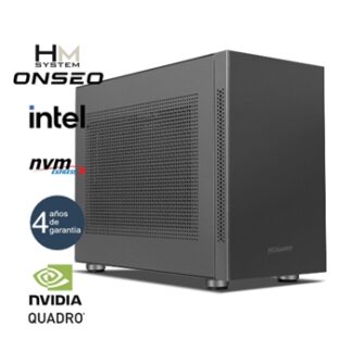 HM System CAD BASIC 123250 - Workstation Torre - Intel Core i7 12700F -  32GB DDR4 - 1TB SSD NVMe - Quadro RTX A1000 8GB - 4 x mDP - 650W 80+ Bronze - 4 años garantía - 30 días DOA