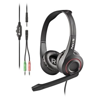 NGS - Auriculares NGS MSX 10 Pro - con Micrfono - Jack 3.5 - Negros