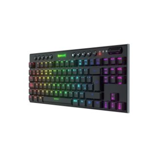 Redragon - HORUS Teclado Mecánico TKL Gaming Inalámbrico RGB - Switch Azul - Español - Negro REACONDICIONADO