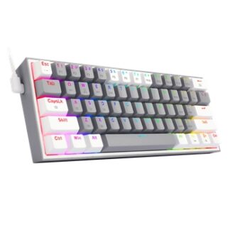 Redragon - FIZZ PRO Teclado Mecanico Gaming Inalámbrico RGB Gris/Blanco REACONDICIONADO