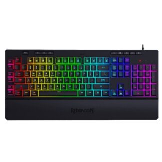 Redragon - SHIVA Teclado Gaming Membrana RBG Reposamuñecas Español España Negro