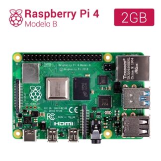 Raspberry Pi 4 modelo B - Broadcom BCM2711 Quad core Cortex-A72 - 2GB - Wifi - Bluetooth - Gigabit Ethernet - 2 x USB 3.0 - 2 x USB 2.0 - GPIO 40-pin - 2 x micro HDMI - DSI - CSI - MicroSD - PoE